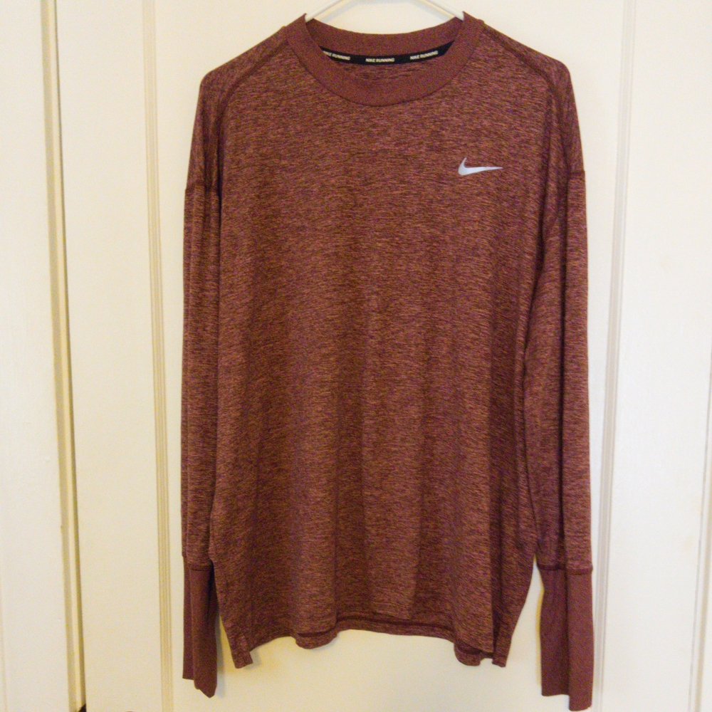 Nike Heathered Wine blended Color Mens XXL Running Shirt